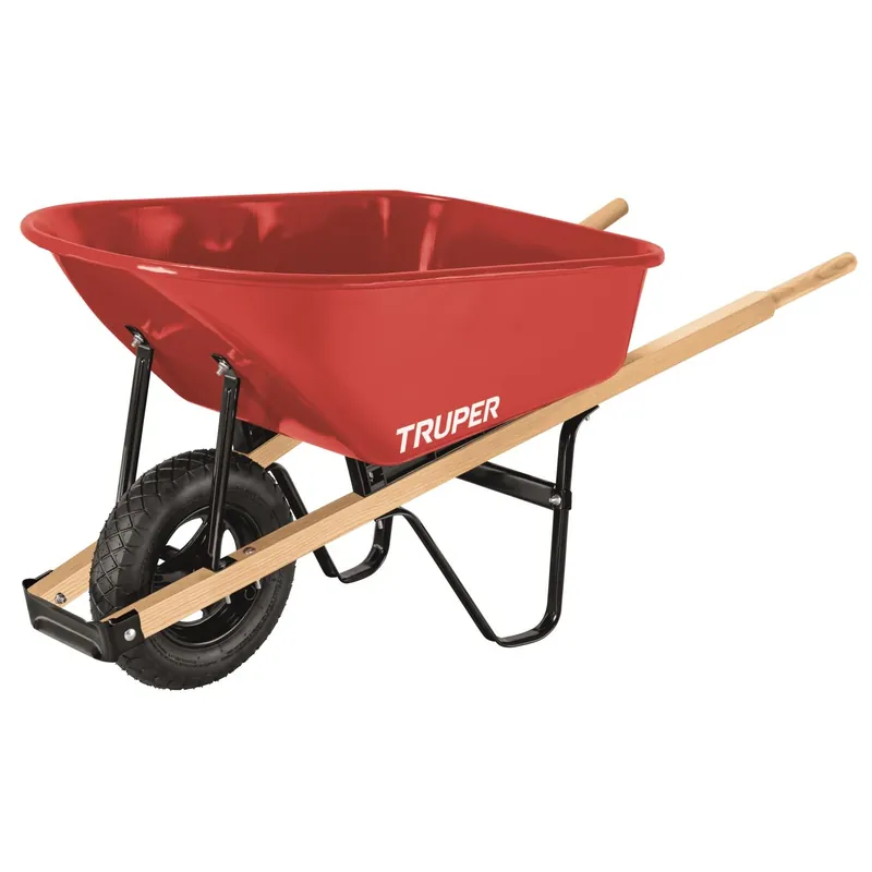 Steel Wheelbarrow 6 Cubic Feet With Pneumatic Tires And Steel Tray