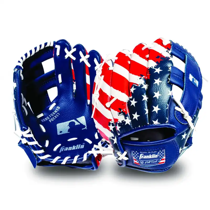 Franklin MLB RTP Multicolored PVC Right-handed T-Ball Fielding Glove 9.5 In. 1 Pk