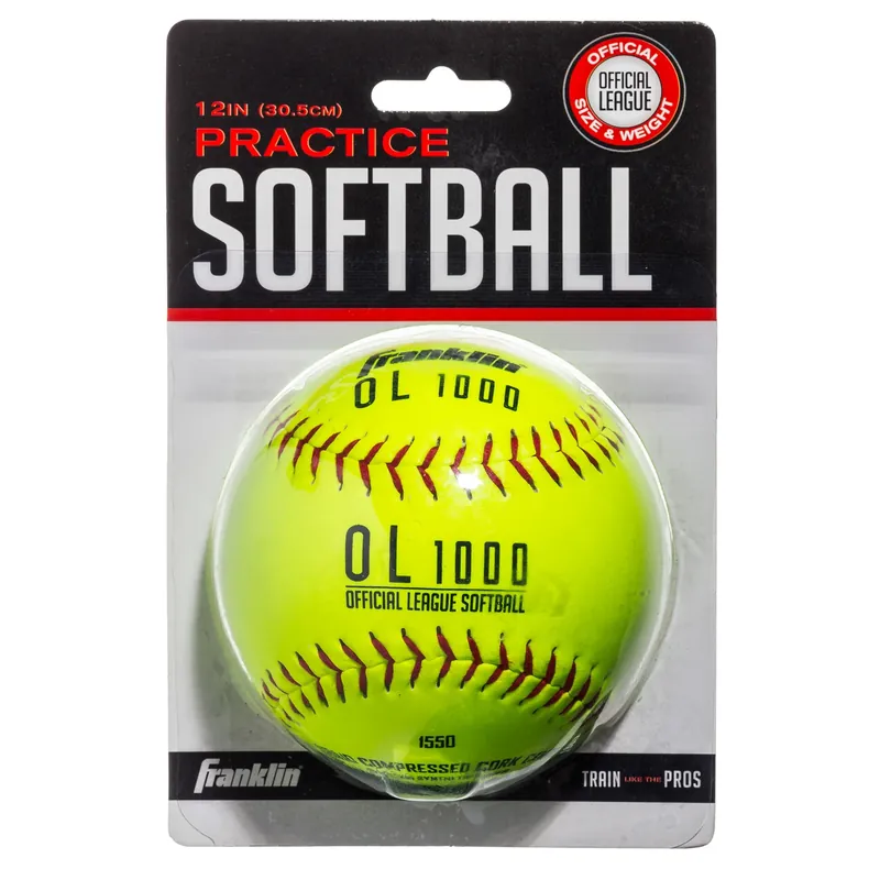 Franklin Yellow Cork/Rubber Softballs 12 In. 1 Pk