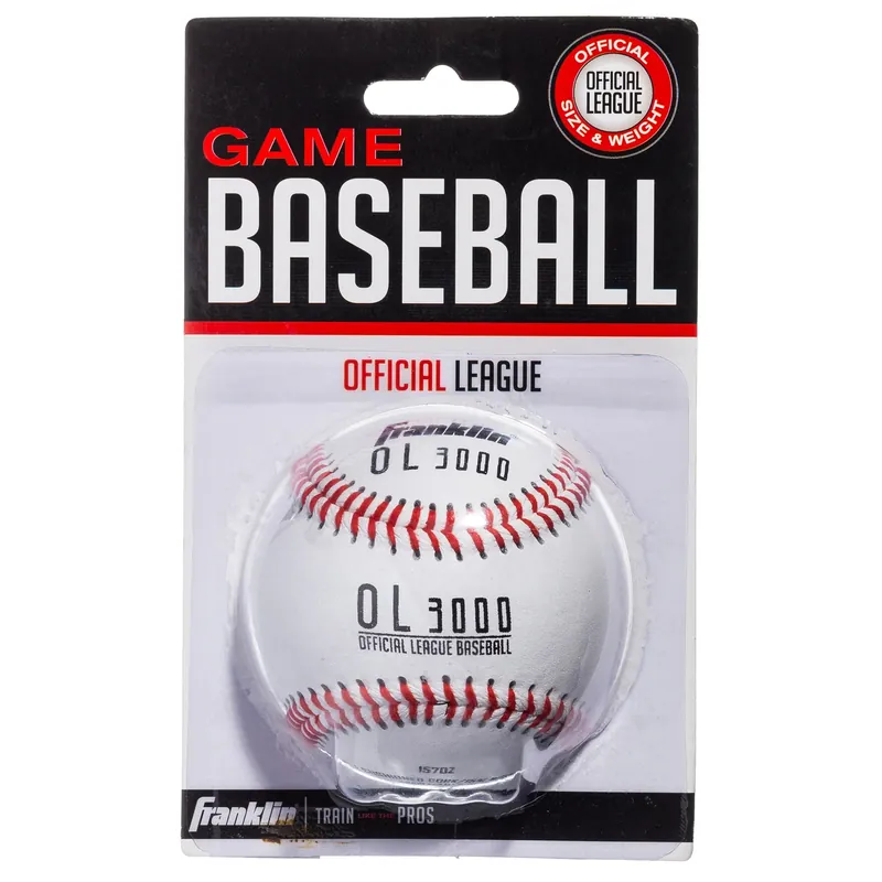 Franklin Official League White Leather Baseball 9 In. 1 Pk