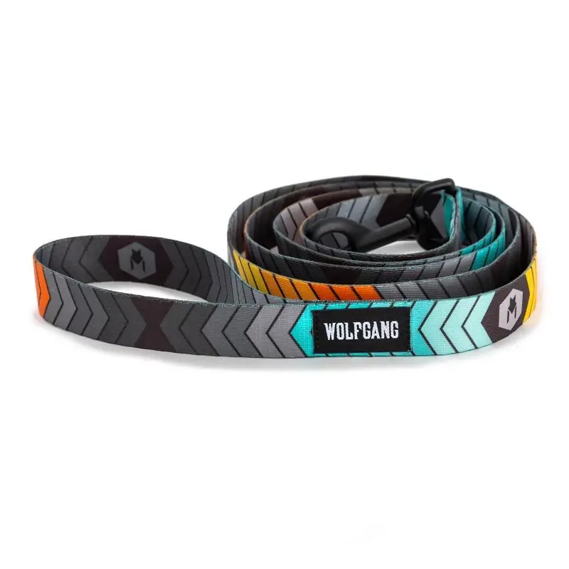 Wolfgang Multicolored Chevtech Polyester Dog Leash Medium/large 6 Feet