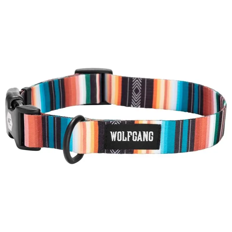 Wolfgang Multicolored Lostart Polyester Dog Adjustable Collar Large 18-26 Inch