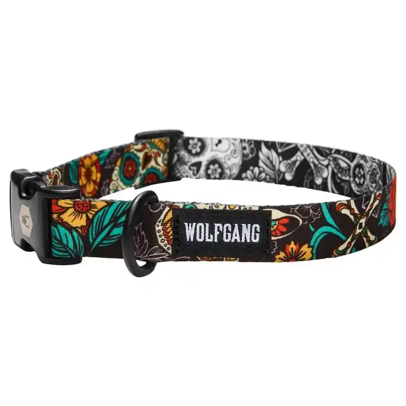 Wolfgang Losmuertos Multicolored Polyester Dog Adjustable Collar Medium