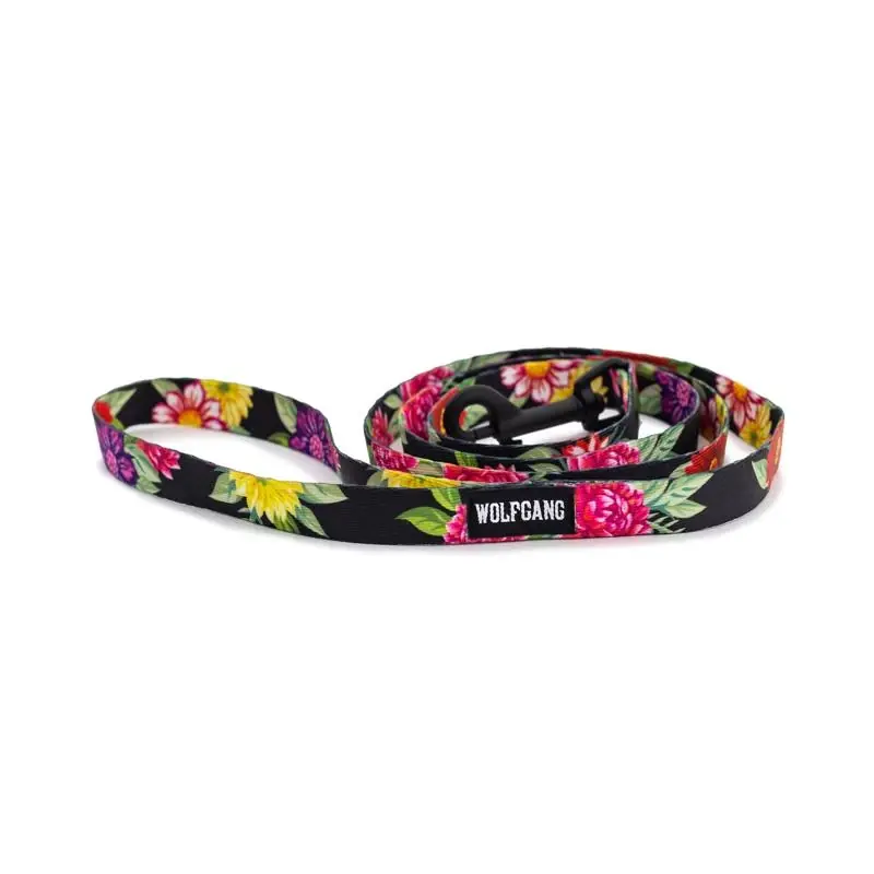 Wolfgang Multicolored Darkfloral Polyester Dog Leash Small/medium 4 Feet