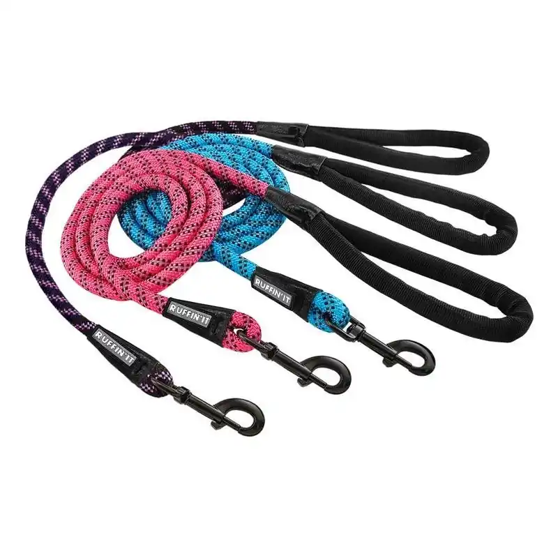 Ruffin‘ It Assorted Braided Nylon Dog Leash – Reflective & Weather‑Resistant