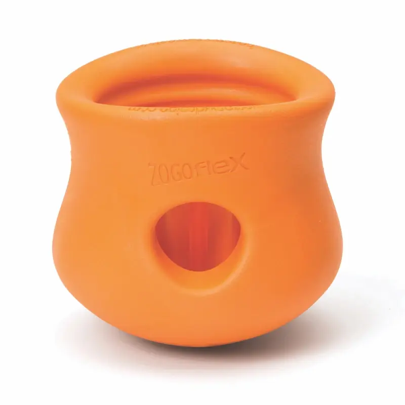 West Paw Zogoflex For Dog Orange Plastic Toppl Pet Toy Large 1 Pk