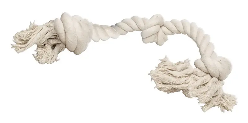 Boss Pet Digger‘s For Dog White Cotton Rope Bone Rope Dog Tug Toy Extra Large 1 Pk