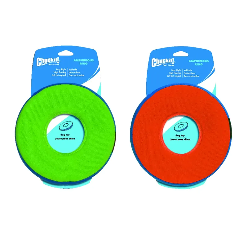 Chuckit! For Dog Assorted Canvas Amphibious Flying Ring Flyer Dog Toy Medium 1 Pk