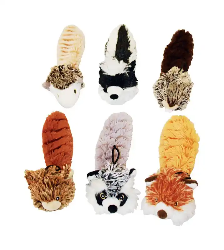 Multipet Bouncy Burrow Buddies For Dog Assorted Plush Assortment Dog Toy Medium 1 Pk