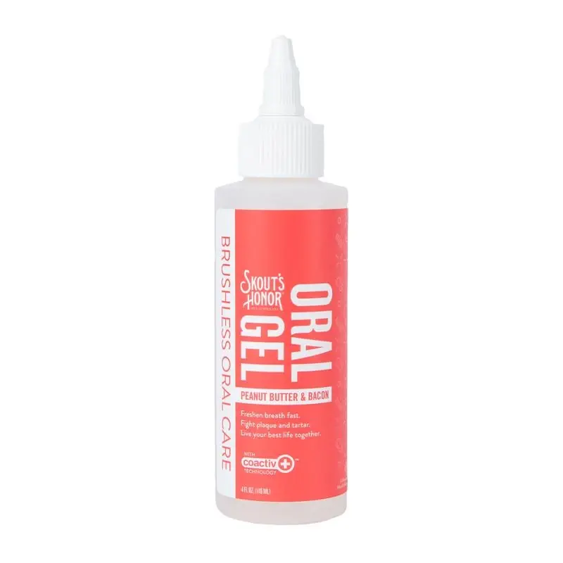 Skout‘s Honor Dog Dental Clean Gel Peanut Butter Bacon Flavor 4 Oz