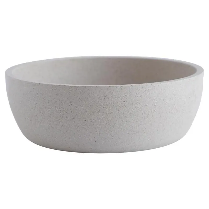 Loopy Products Cream Bamboo 4‑Cup Pet Bowl – Skid‑Resistant Feeding Dish