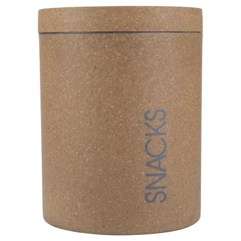 Loopy Brown Molded Bamboo 77‑oz Eco‑Friendly Treat Canister For Pets