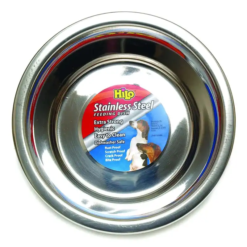 Zw150 32 Heavy Stainless Steel Pet Feeding Dish, 1 Quart Volume