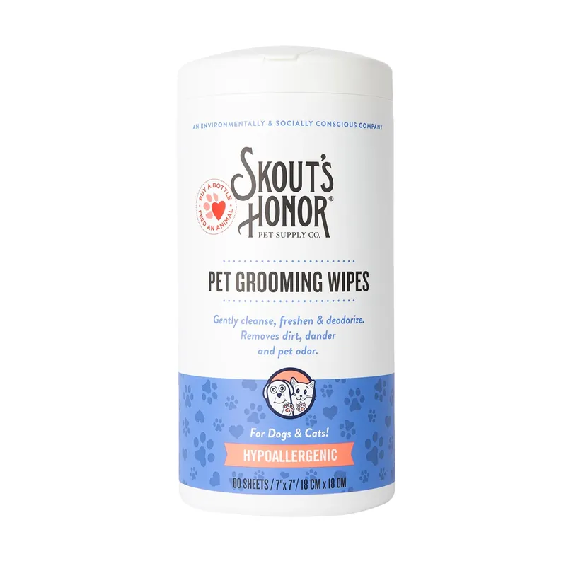 Pet Grooming Wipes, 80 Count, 1.3 Pounds, Assorted Scents
