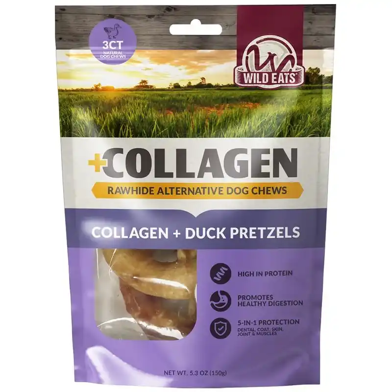 Wild Eats Duck Pretzels Grain Free Dog Treats 5.3 Oz