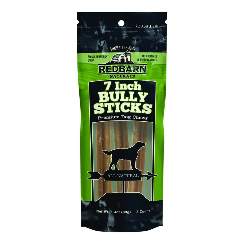 Redbarn Beef Grain Free Bully Stick For Dogs 7 In. 3 Pk