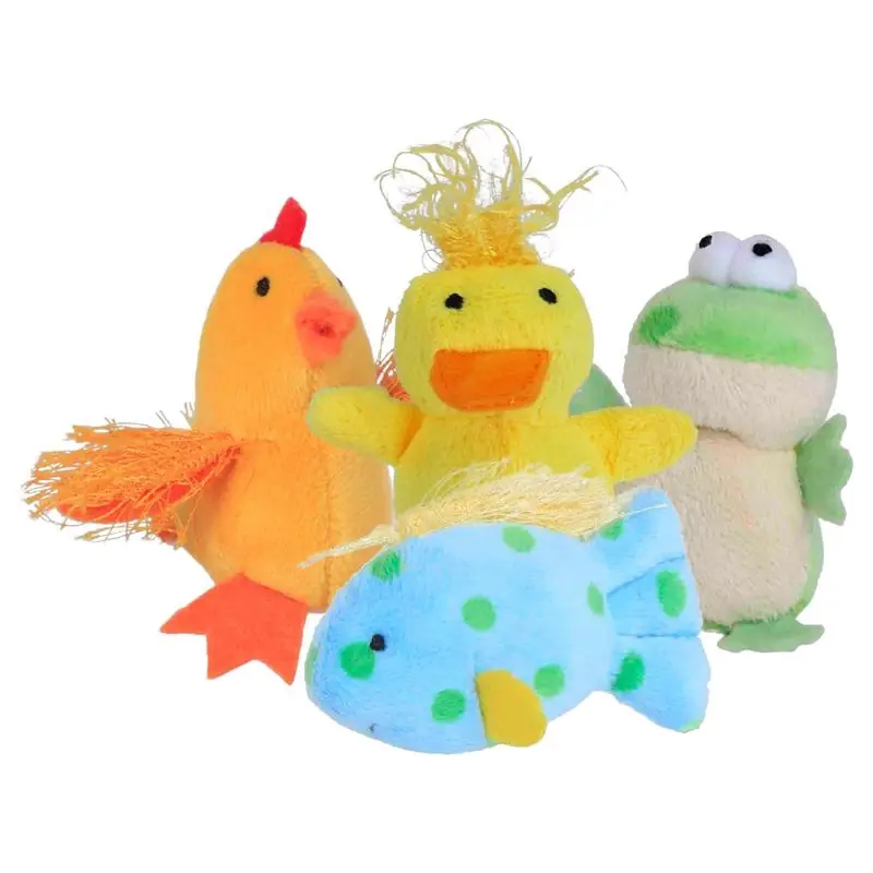 Multipet Look Who‘s Talking For Cat Assorted Plush Animal Cat Toy 1 Pk