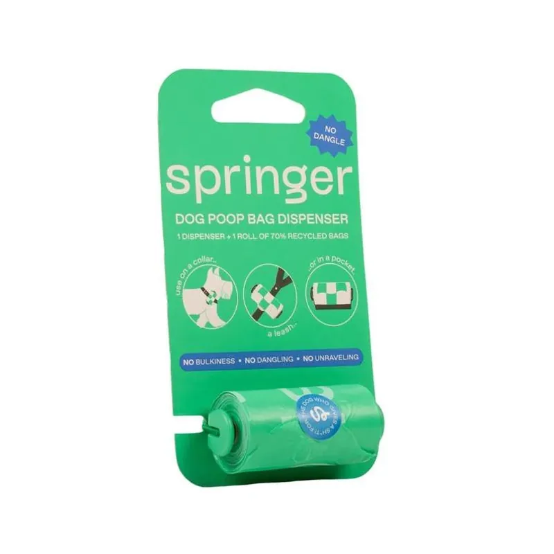 Springer Green Plastic Waste Bag Dispenser – 1 Pack