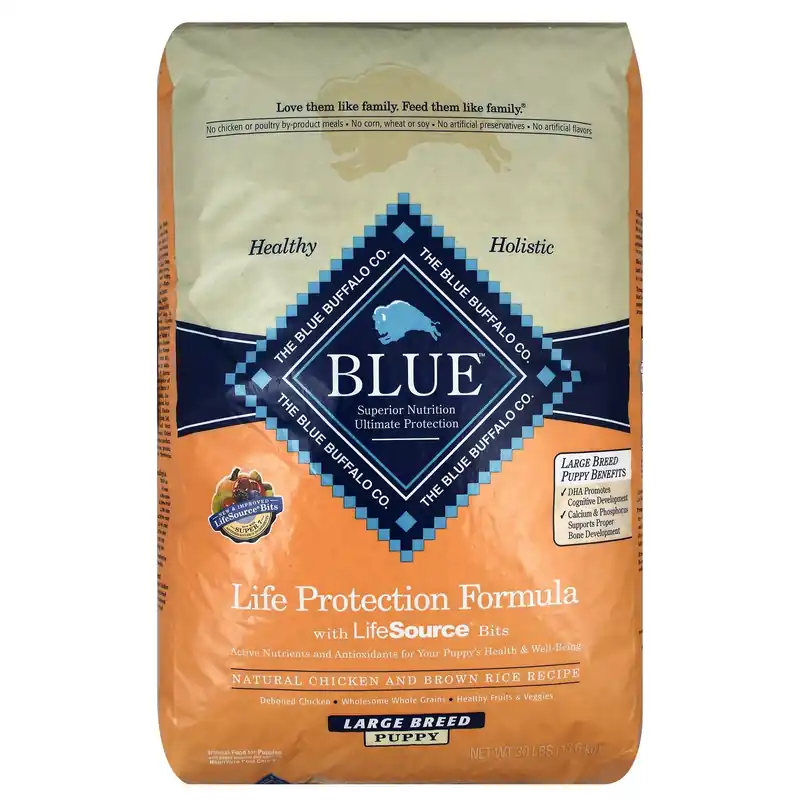 Dry Dog Food, Chicken/Rice, Large Breed Puppy, 30 Lbs.