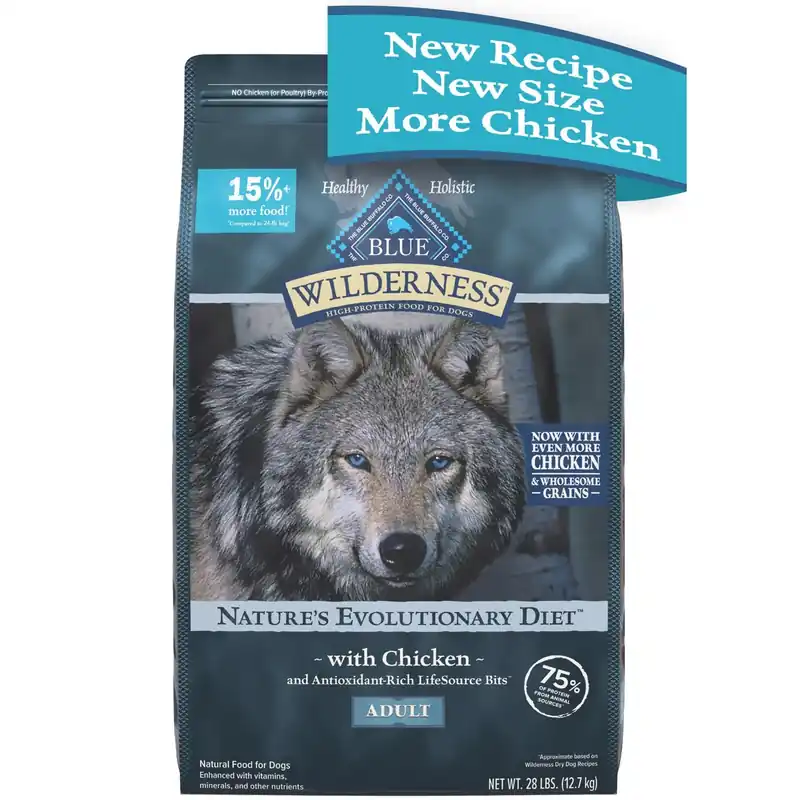 Wilderness Adult Chicken Dry Dog Food Grain Free 28 Lb