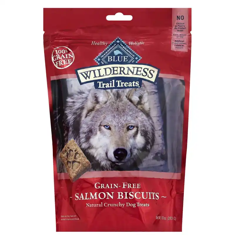 Blue Buffalo Blue Wilderness Salmon Biscuits Grain Free Treats For Dog 10 Oz 1 Pk