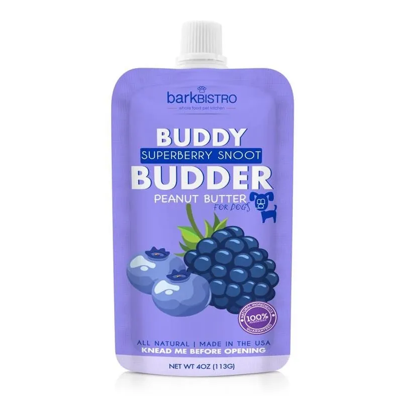 Buddy Budder Superberry Snoot Grain‑Free Peanut Butter For Dogs – 4 oz Tube