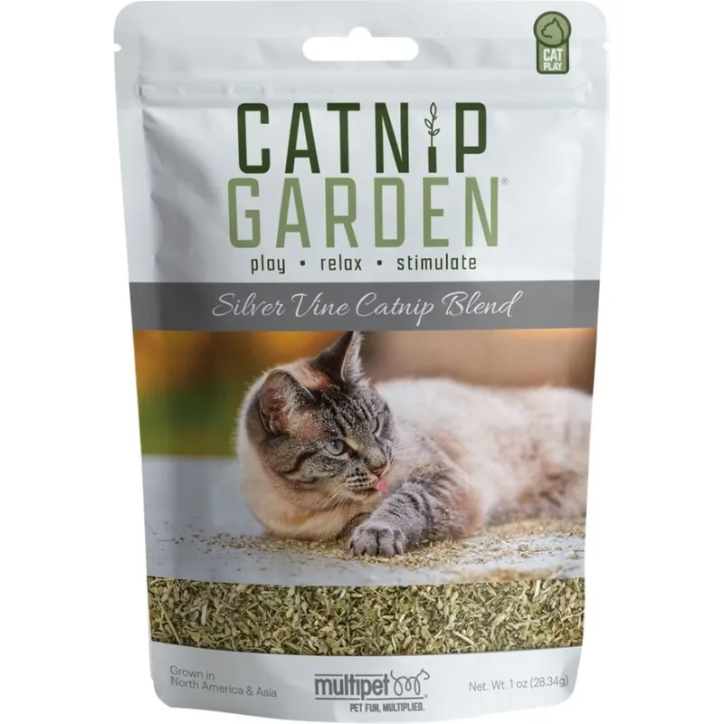 Multipet Catnip Garden Silver Vine Catnip For Cats 1 Oz 1 Pk