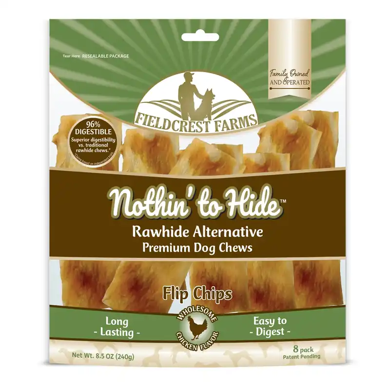 Fieldcrest Farms Nothin‘ To Hide Flip Chip Chicken Grain Free Chews For Dogs 0.53 Lb 10 In. 8 Pk