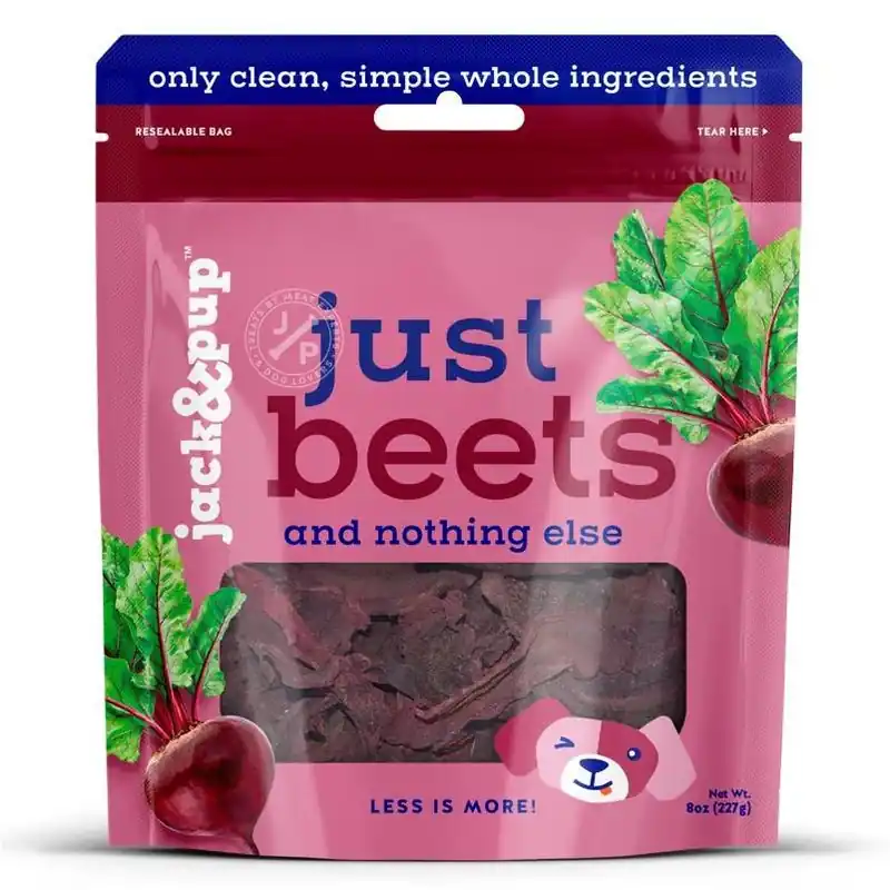 Jack & Pup Just Beet Grain‑Free Dog Treats – 8 oz