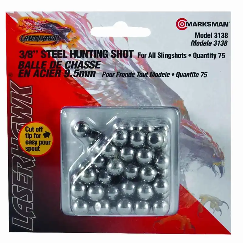 Laserhawk 3/8 In. Steel Slingshot Ammunition - Model 3138
