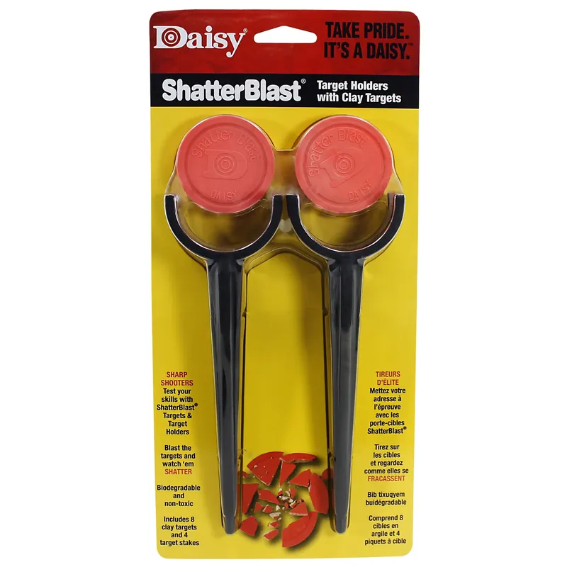 Daisy ShatterBlast Target Holders With Clay Targets 1 Pk