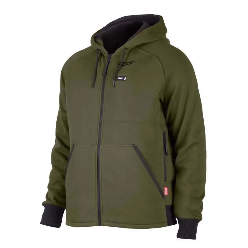 M12 Men‘s Medium Full-zip Heated Hoodie In Green - Jacket Only