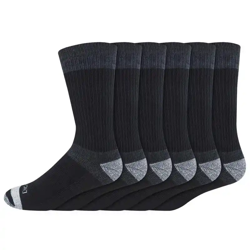 Dickies Men‘s Dri-Tech 6-12 Cushion Crew Socks Black