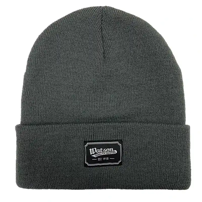 Watson Gloves Grey Acrylic Beanie, Unisex, One Size Fits Most