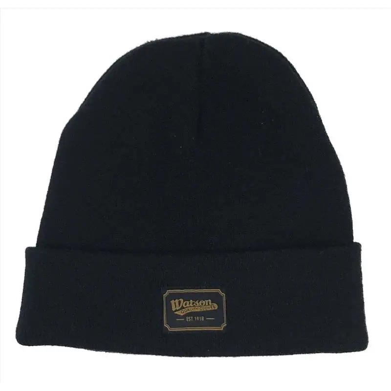 Watson Gloves Black Beanie, Unisex, One Size Fits Most