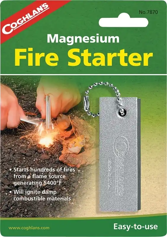 Coghlan‘s Silver Fire Starter 5.875 In. H X 3/8 In. W X 3 In. L 1 Pk
