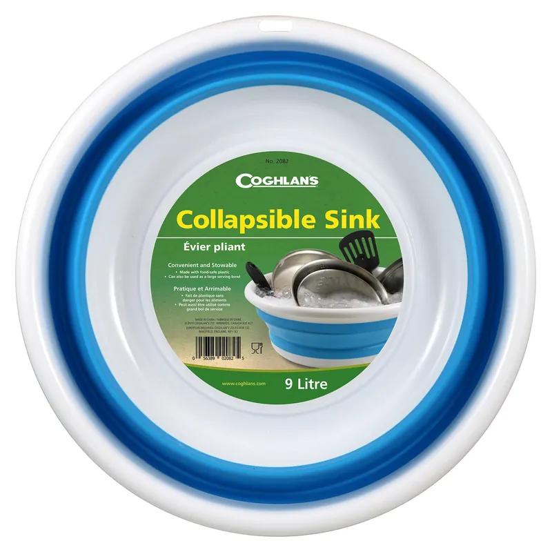 Coghlan‘s Blue/White Collapsible Sink 5.5 In. H X 14.76 In. W X 14.76 In. L 2.4 Gal 1 Pk