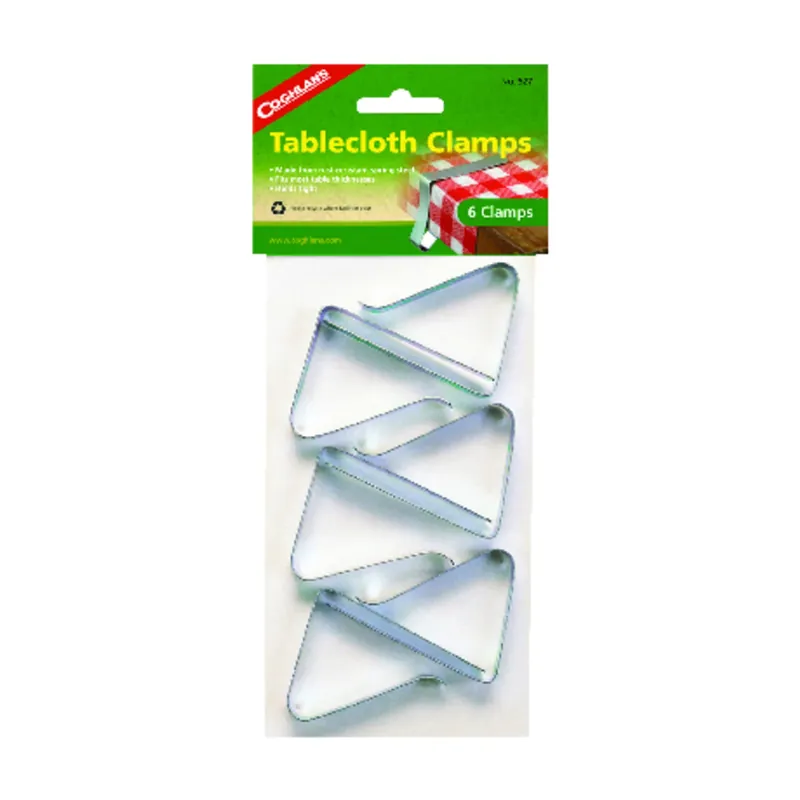 Coghlan‘s Silver Steel Tablecloth Clamps 6 Pk