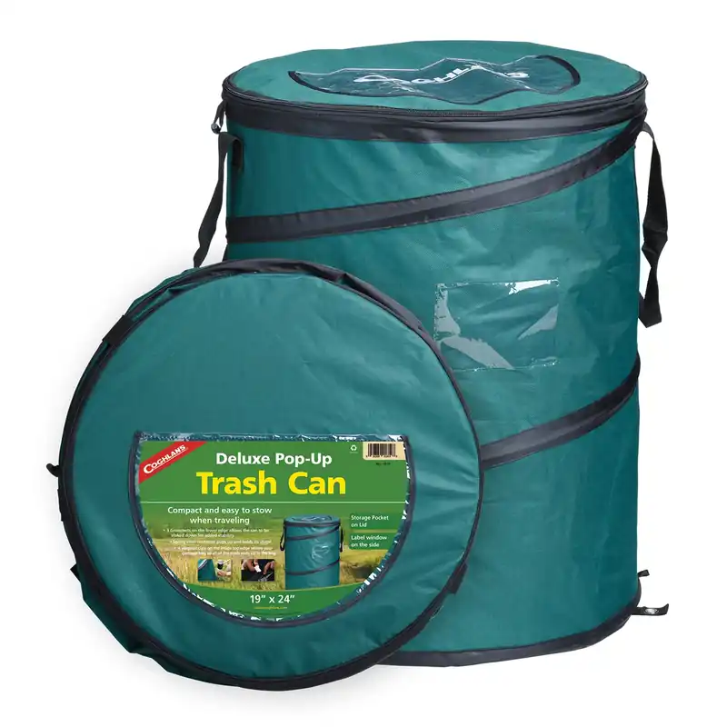Coghlan‘s Deluxe Green Trash Can 24 In. H X 19 In. W X 19 In. L 29.5 Gal 1 Pk