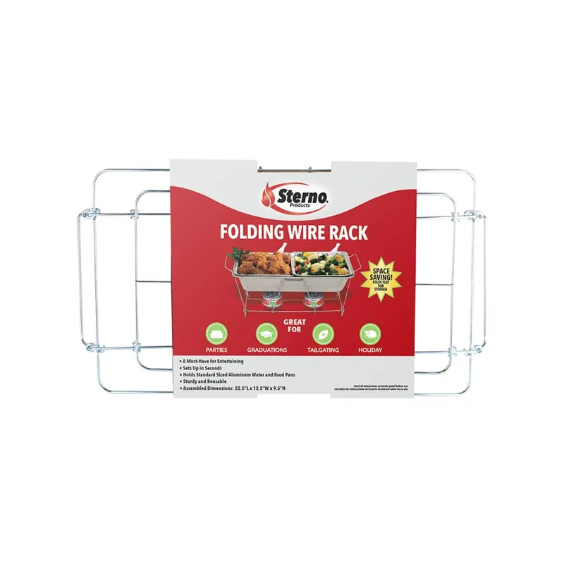 Sterno Silver Wire Chafing Dish Rack 1.50 In. H X 12.13 In. W X 22.75 In. L 1 Pk