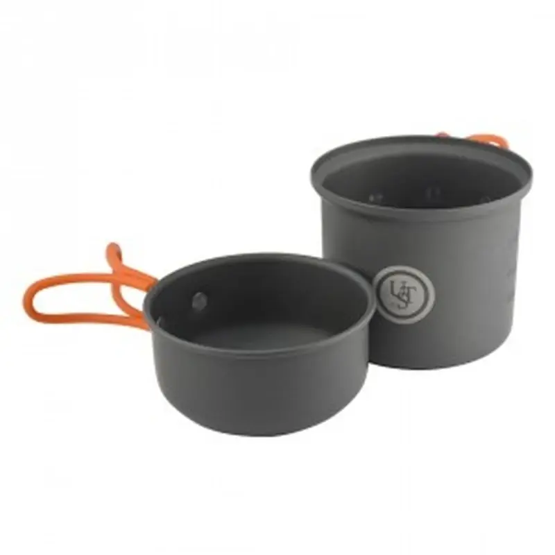 UST Brands Solo Gray/Orange Cookware Set 5.24 In. H X 4.2 In. W X 4.2 In. L 1 Pk