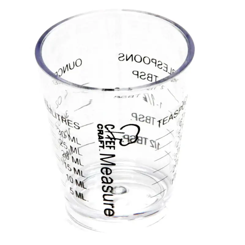 Chef Craft 1/8 Cups Plastic Clear Measuring Cup