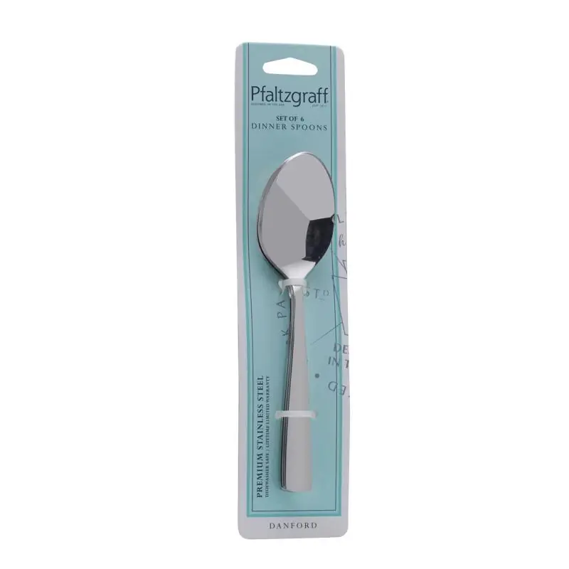 Silver Stainless Steel Danford Dinner Spoon Set 6 Pieces