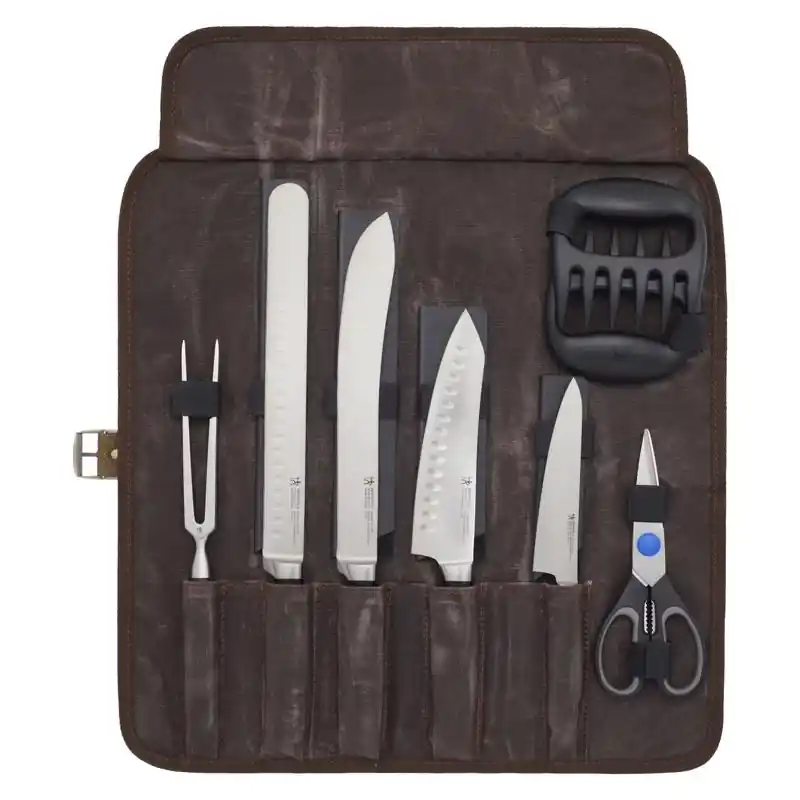 9 Piece Stainless Steel Chef‘s Knife Set With Plastic Handles