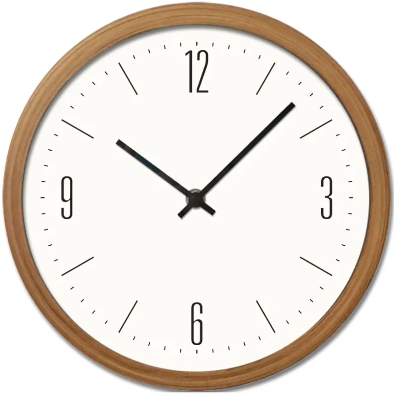 10 In. L X 10 In. W Indoor Contemporary Analog Wall Clock Beige Glass/plastic