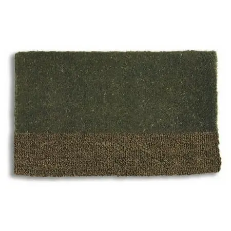 240005 Two Tone Moss Green Welcome Doormat - Coir Door Mat