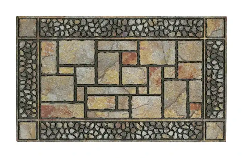 Home 18-inch X 30-inch Sturdy Polyester Patio Stone Door Mat