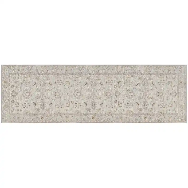 Nevermove 24 In. W X 76 In. L Beige Jordan Oatmeal Polyester Accent Rug