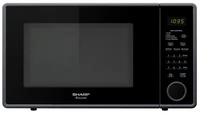 Black Microwave Oven With 11-1/4-inch Turntable And 1.1-cubic Foot Capacity