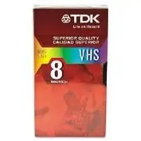 Standard Grade Vhs Videotape Cassette, 160 Minutes, 8 Hours Recording Time